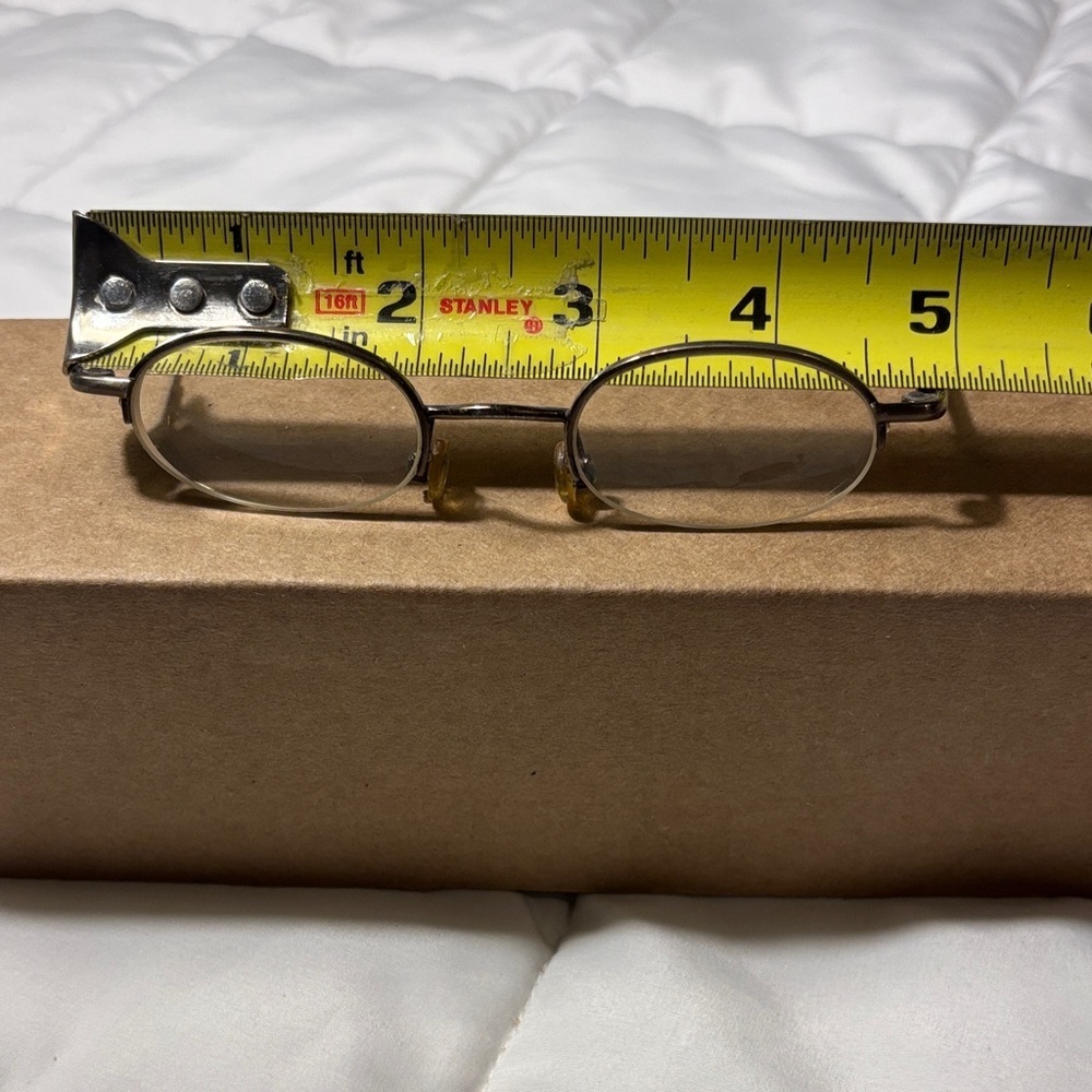Vintage Nino Balli Gold Half Rim
Oval Eyeglasses with Sunglasses Clips - Picture 7 of 10